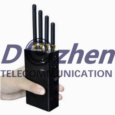 China 4 Band 2W Portable Mobile Phone Signal Jammer 2G 3G 4G LTE 50-60Hz ROHS Approval for sale