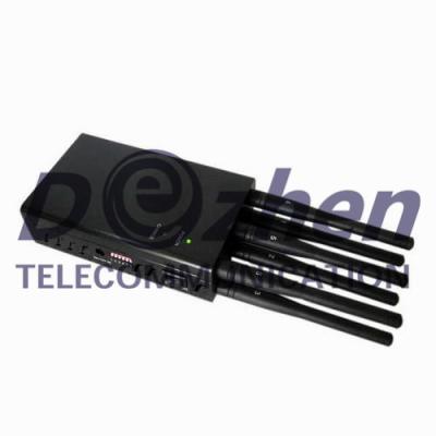 China 6 Antenna 3G 4G Phone Signal Jammer For Conference Rooms / Trains DZ170176 for sale