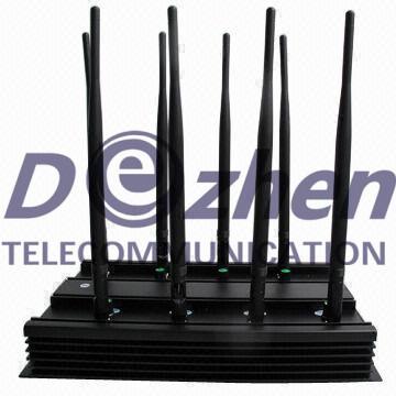 China Adjustable Cell Phone Signal Jammer , 8 Bands Lojack GPS Frequency Jammer for sale
