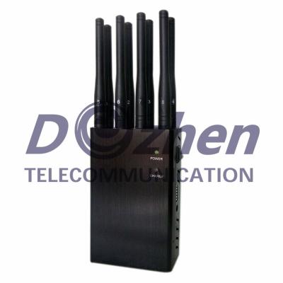 China 8 Antenna Handheld Jammers WiFi GPS and 3G 4GLTE 4GWimax Phone Signal Jammer for sale