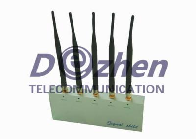 China Mobile Phone Jammer with Remote Control and 5 Antenna for sale