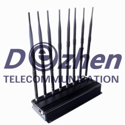 China 8 Bands Adjustable Powerful 3G 4G All Cellphone Jammer & WIFI GPS Lojack Jammer wifi signal scrambler for sale