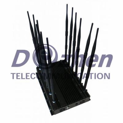 Cina 12 VHF, frequenza ultraelevata e Lojack di GSM CDMA 3G 4G WIFI GPS del telefono cellulare dell'emittente di disturbo della banda in vendita