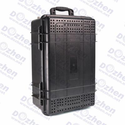 China Military High Power 80W Cellular Signal Blocker , Wifi Protable Signal Jammer Anti Explosion for sale