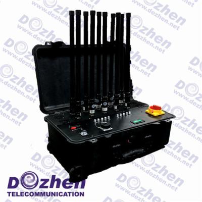China 6 Channels gsm 3g 4g 350W Portable Cell Phone Jammer wifi signal jammer for sale