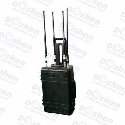 Chine GPS WIFI 200M 6 brouilleur portatif de signal de brouilleur de fréquence de bourdon des canaux 90W à vendre