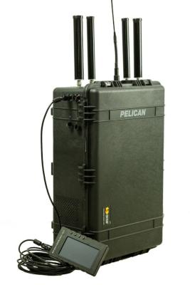 China 200 - 2700Mhz Portable Frequency Jammer , 50 - 200m Portable Mobile Signal Jammer for sale