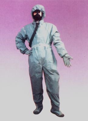 China Airtight Safety Chemical Protective Suit Clothing 185cm Alkali Proof for sale