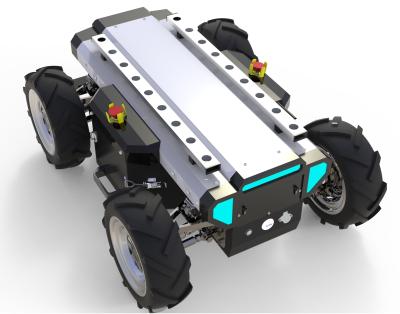 China Rlsdp 1.0 Wireless Control 4wd 50kgs Wheeled Robot Chassis for sale
