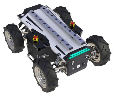 China Wireless Control Rlsdp 2.0 Ip65 4 Wheel Robot Chassis for sale
