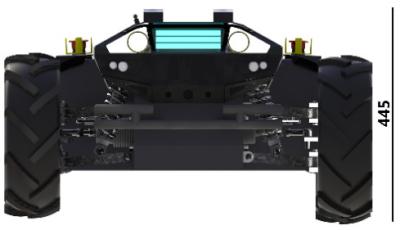 중국 50kg 최대 부하 차동 선회 로봇 섀시 IP65 보호 수준 판매용