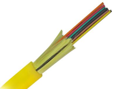China GJFJV Indoor 12 Core Single Mode Fiber Optic Break Out Cable with Strengthened Buffer for sale