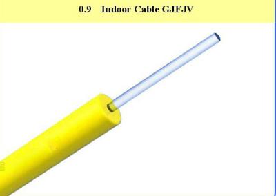 China Tight Buffered Indoor Fiber Optic Cable 0.9mm with PVC LSZH Jacket for sale