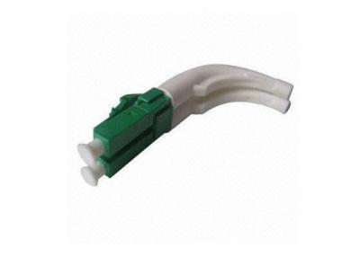 China Duplex LC 3mm OM3 Fiber Optic Connector with 45 degree Bent Boot for sale