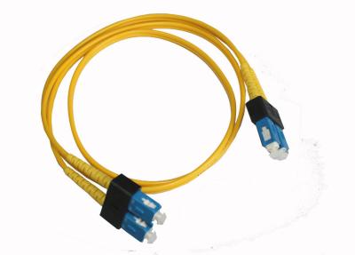 China Compact SC FTTH Fiber Optic Cable Duplex Singlemode Patch Cord , PC / UPC Polish for sale