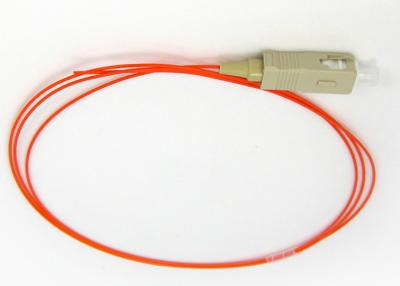 China SC / UPC 62.5 / 125 MULTIMODE OM1 SEMI TIGHT Pigtail Fiber Optic Cable 0.9MM for sale