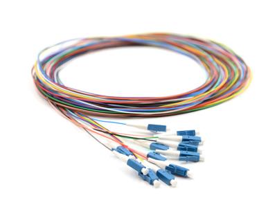 China LC 12F COLORED 9 / 125 LOOSE TUB G652D OS2 Splicing Fiber Optic Cable 0.9MM for sale