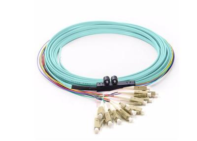 China Singlemode / Multimode Ribbon Fiber Optic Pigtail SC OR LC 12CORE for sale