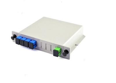 China 1X4 SC Fiber Optic PLC Splitter in Standard LGX Module for CATV Solution for sale
