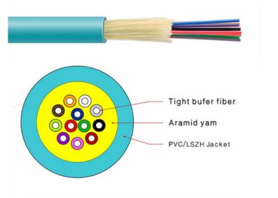 China High Speed OM3 12C Bundle Fiber Optic Distribution Cable with 0.9mm Fiber for sale