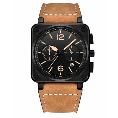 China Genuine Leather Men'S Multifunction Watches Wear Resistant 3ATM Waterproof OEM for sale