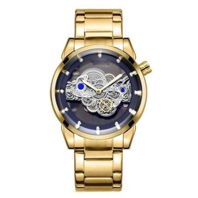 China Stainless Steel Hollow Skeleton Watch Luxury Automatic Watches For Men for sale