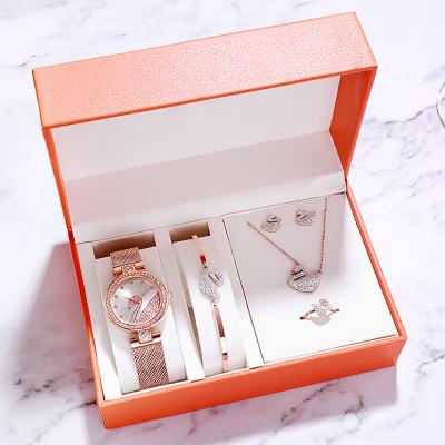 China 5 piece Women'S Watch Box Sets electroplated 3ATM Waterproof for sale