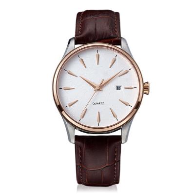 China 30M Waterproof Top Layer Cowhide Leather Couple Watch for sale