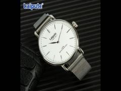 OEM Stainless Steel Mesh Bracelet Watch , Mens Stainless Steel Watch White Face