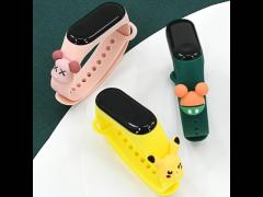 Kids Cartoon Electronic Bracelet Watch Thermoplastic Silicone Rectangular Case
