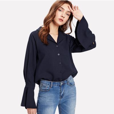 China long sleeve casual blouse designs for women for sale