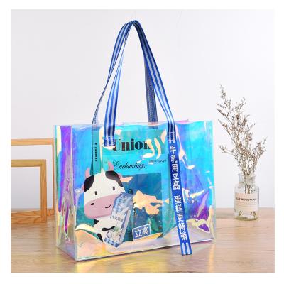 China Transparent Clear Pvc Bag With Handle 30cm Reusable Promotional Gifts Daily Life for sale