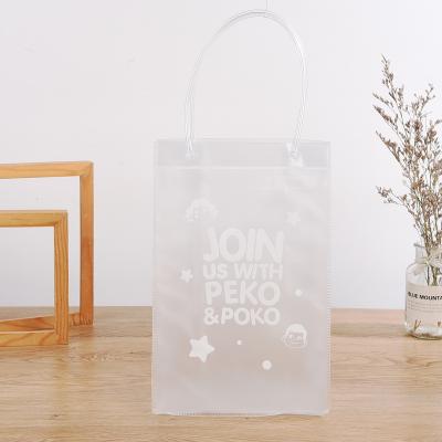 China Logo Pvc Transparent Tote Bag für Verkauf stehen oben Beutel aufbereitete Materialien zu verkaufen