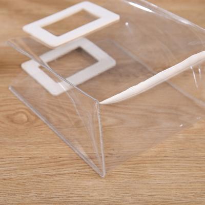 China Clear Plastic Pvc Tote Bag Wholesale Shoulder Transparent Shopping for sale