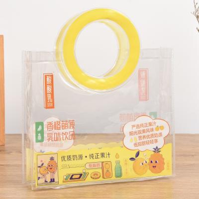 China Custom Pvc Tote Bag Pvc Transparent Clear Plastic Beach Tote for sale