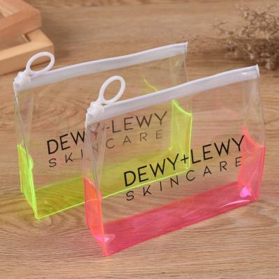 China Clear Pvc Cosmetic Bags Wholesale Makeup Zipper Pouch Transparent for sale