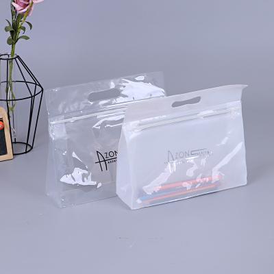 China Large PVC Cosmetic Bag Wholesale Zippered Promotional Gift Transparent Storage for sale