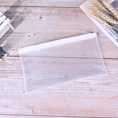 China Transparent Clear Pvc Pencil Case Zipper Creative Student Bag Waterproof for sale