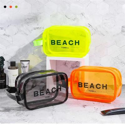 China Poly EVA Cosmetic Bag Eco Friendly Waterproof Women'S Makeup Travel Toiletry Clear Pvc for sale