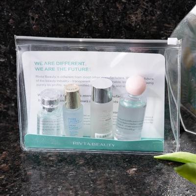 Chine Tirette claire crème transparente d'EVA Cosmetic Bag For Ladies de femme rectangulaire d'homme petite à vendre