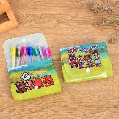 China Button File Bags With Snap Closures Snap Closure 0.2mm Pvc Button Pouch for sale