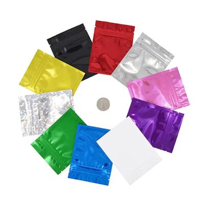 China Resealable Holographic zipper Bag Wholesale Seal Foil Plastic Smell Proof for sale