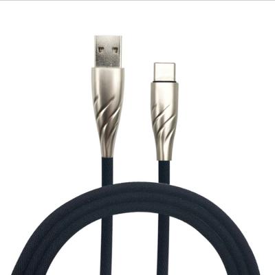 China USB2.0 Cell Phone Charging Cords Denim Metal 1m 3.1A for sale