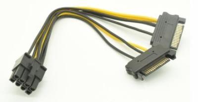 Китай Мужчина шнура питания удлинительного кабеля SATA15P PVC 20cm SATA графиков к 8Pin продается
