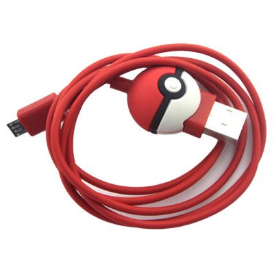 China Elf Ball USB 2.0 Charging Cable PVC 1M Mobile Phone Charging Cable for sale