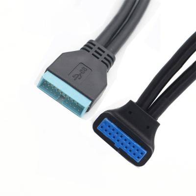 China Placa madre USB 3,1 20pin del cable del adaptador 20pin de la placa madre 19 a 3,0 en venta