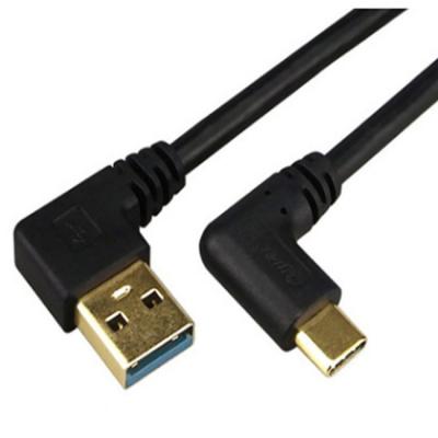 China 3A USB 3.1 Data Cable ODM 0.2m Double 90 Degree Elbow for sale