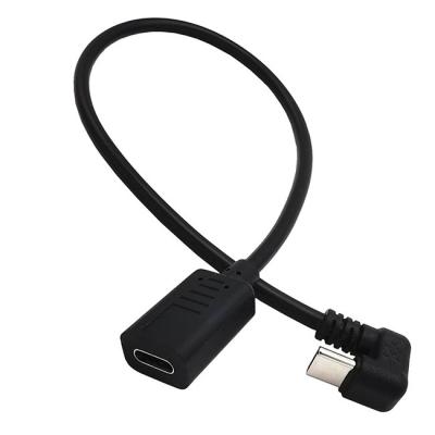 China Tipo cable de extensión de C con 90 el varón del PVC del codo 30cm del grado a USB femenino 3,1 en venta