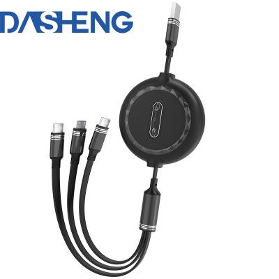 China Cable de carga del USB 2,0 retractables para el tipo teléfono móvil de Android Iphone de C en venta