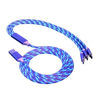 China 1.2m USB Data Transfer Cable 3 In 1 Fast Charging Transfer Data for sale